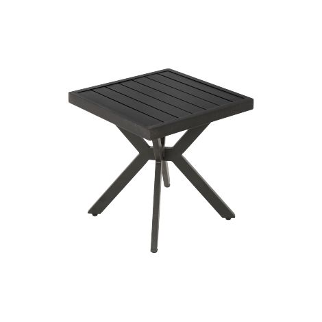 Table d'appoint de jardin, Table d'appoint quadrada em aluminium, idéal pour balcon, zone de piscine e uso intérieur., meuble extérieur, design moderne (1/5)