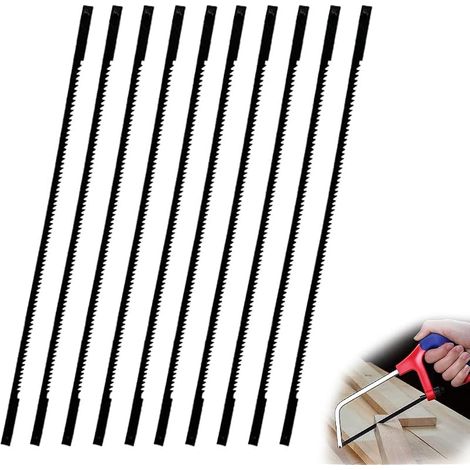10 Pièces Lame de Scie à Chantourner Carbone 132mm 18TPI - Pour Bois, Bambou, Métal, Plastique - Lames de Scie Précision pour Découpe Fine et Travail du Bois (1/5)