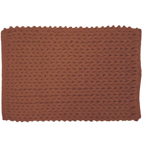 Tapis de bain en chenille douce antidérapant Terracotta 50x80 cm