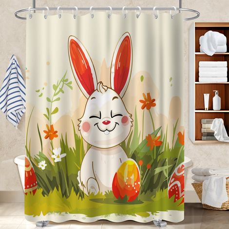 Rideau de bain en polyester 180x180 Étanche bâche polyester douche pour salle de bain moderne (1/5)