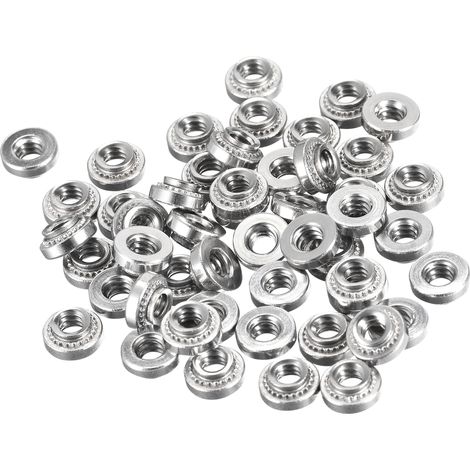 Écrous Auto-Serrants 6-32x3.15mm Acier Inoxydable Rivet Écrou Fixation 50pcs (1/5)