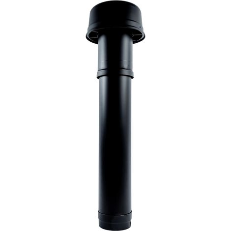 Wolf Passaggio a tetto DN180 isolato, L:1159mm, nero, per CWL, 2575803