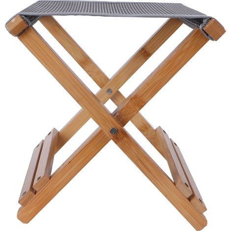 Tabouret Bambou Pliable Petit Banc Bas Enfant Multifonction Salon (1/5)