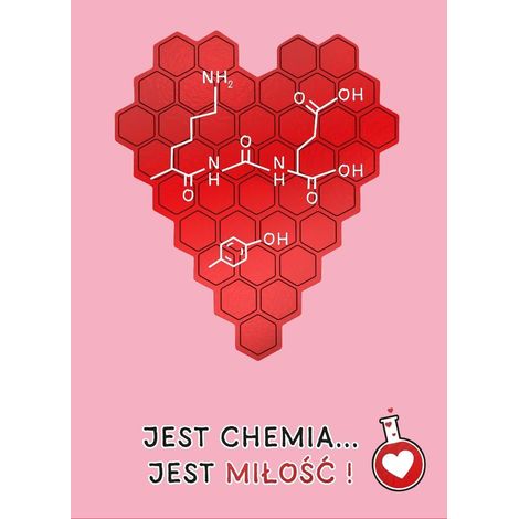 Cartolina B6 San Valentino - Chimica