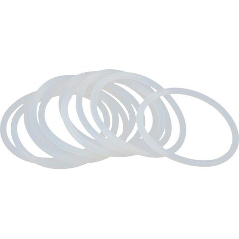 Lot de 10 joints toriques en caoutchouc de silicone pour voiture 50 mm x 3, 1 mm Blanc (1/5)