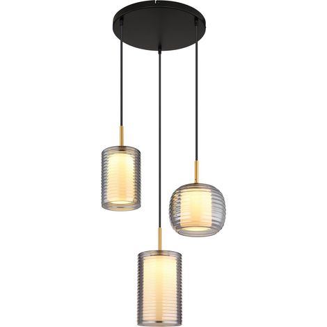 Globo - lámpara colgante - LAMPIGNA - negro - vidrio - Ø 50cm - (1/5)