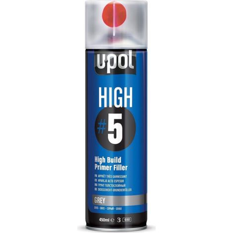 UPOL - Bombe Apprêt garnissant 450 ml gris - HIGHG/AL - Ce produit de marque UPOL est neuf. (1/2)
