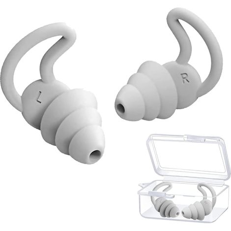 Silikon-Ohrstöpsel,Noise Cancelling Ohrstöpsel,Geräuschreduzierung Ohrstöpsel,Wiederverwendbarer Silikon Gehörschutz,Gehörschutzstöpsel 40dB zum Lärm Reduktion für Reisen,Schlafen,Lesen,Schwimmen (1/5)