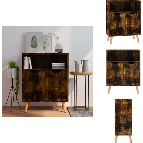 Sideboard Räuchereiche 60x30x72 cm Holzwerkstoff - Kommode - Sideboard - Möbel - Holzmöbel - Regal (1/5)