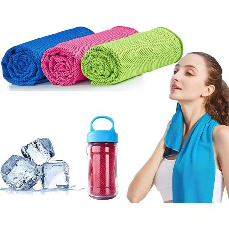 3 Pièces Serviettes de Refroidissement - 100x30cm Séchage Rapide - Sport Fitness Golf Yoga - Cou et Visage (1/5)