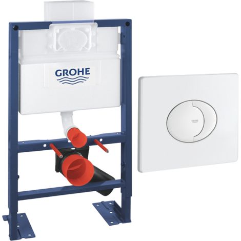 Estructura de soporte compacta GROHE + placa de control horizontal GROHE Skate Air blanco alpino (1/4)
