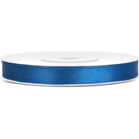 Satinband, blaues Band 6 mm/25 m