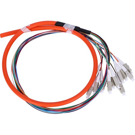 Câble fibre optique multimode 12 cœurs LC/UPC-62.5/125 avec gaine extérieure en PVC pour réseaux (1/5)