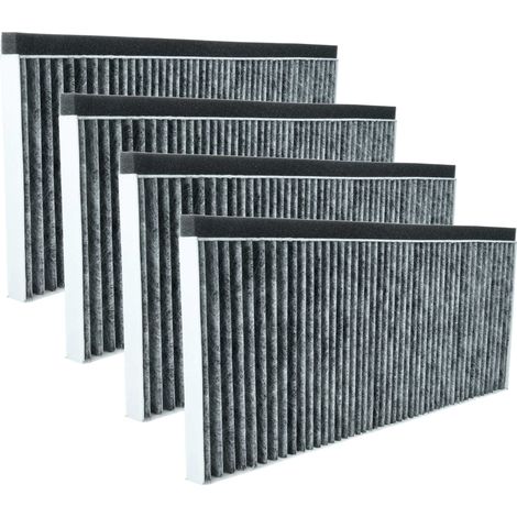vhbw 4x Aktivkohlefilter kompatibel mit Bosch DFM094W52, DFM064W54, DFR067A52, DFM064W52, DFR097A52 Dunstabzugshaube - 45,5 x 20,0 x 2,3 cm