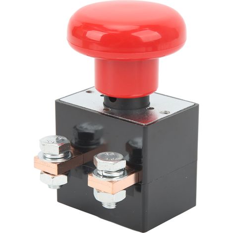 Bouton-poussoir d'arrêt d'urgence étanche IP67, 220-250 A, 12-220 V, trou de montage de 50 mm pour véhicules et chariots élévateurs (1/5)