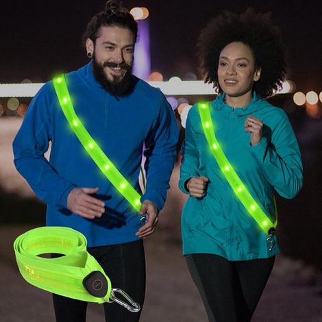 Illuminazione per la corsa - Luce pettorale - Luce pettorale per la corsa - Camminatore pettorale - Ricaricabile tramite USB - Gilet da corsa (1/5)