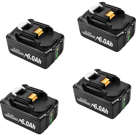 Batterie Makita 18V, capacité 6Ah, compatible avec BL1830/BL1860, 18V, 18V-c, 4 (1/2)
