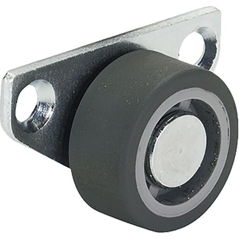 Hettich Schreibtischcontainer Seitenrolle Asim fix 2809,Ø 30mm Stahlblech verz. Rad PP (1/3)