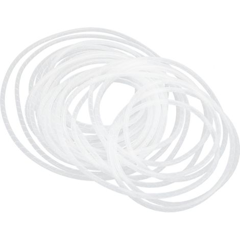 Gaine spiralée flexible en blanc Φ25mm, 2 mètres, organiseur de câbles et fils, protecteur de tuyau pour gestion de câbles (1/5)
