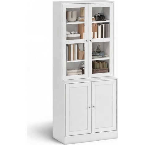 Meuble de rangement de bureau blanco 76 x 40 x 178,5 cm (1/5)