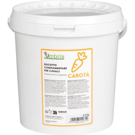 UMBRIA EQUITAZIONE BISCOTTO VEGETALE PER CAVALLI GUSTO CAROTA (2,5 Kg.)