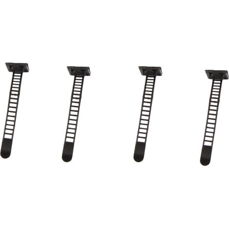 Convient pour 40 attaches de câble auto-adhésives noires réglables, clips en plastique, clips de fixation auto-adhésifs pour attaches de câble