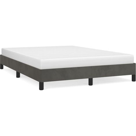 Maison Exclusive - Estructura de cama sin colchón terciopelo gris (1/5)