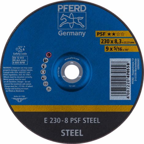 Schruppscheibe gekröpft A30PPS 230x8mm PFERD