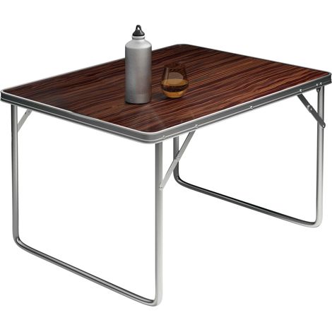 Aluminium Camping Table 80x60x70cm Folding Portable Outdoor Indoor Party BBQ Patio Kitchen Work Top Sturdy Lightweight (1/4)
