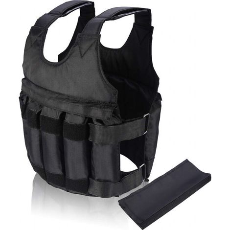 Veste lestée 50kg, Veste d'entraînement Poids Lourd, Veste de Fitness pour Hommes Femmes Adultes