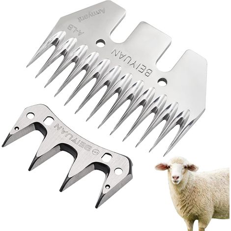 Lames de Cisailles à Moutons en Acier Inoxydable Peigne Lames de Remplacement pour Tondeuse à Mouton (13 Teeth Stright) (1/5)