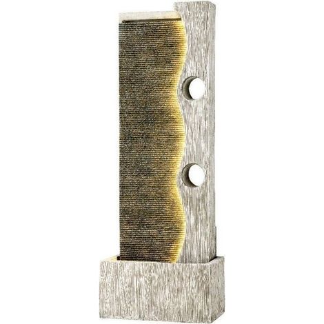 Fontana da esterno a onda con 36 LED luce calda 26 × 51 × H140 cm
