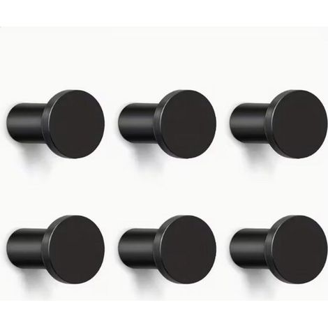 ganci appendiabiti neri, stile moderno, appendiabiti da parete, ganci robusti con fissaggio a vite per cucina e bagno.