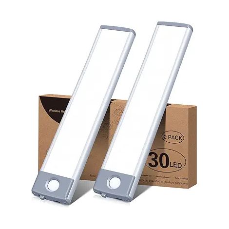 [Lumière blanche 30 cm] Barre lumineuse magnétique sans fil à induction intelligente pour meubles [Induction humaine] (1/3)