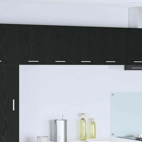 Hängeschrank 2 pcs Schwarze Eiche und Weiß 60 x 31 x 40 cm