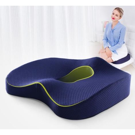 Coussin de siège Coussin de chaise en mousse à mémoire de forme Soulagement de la douleur au bas du dos Idéal pour le bureau à (1/4)