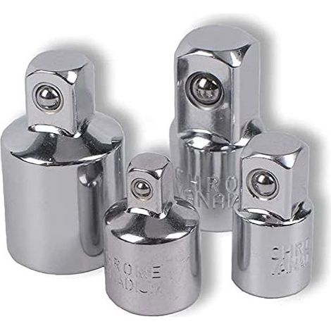 4pcs Adaptateur à Cliquet Adaptateur Douille Cliquet 1/2 à 3/8-3/8 à 1/2-1/4 à 3/8-3/8 à 1/4 Réducteur de Douille pour Douilles et Embouts (1/5)