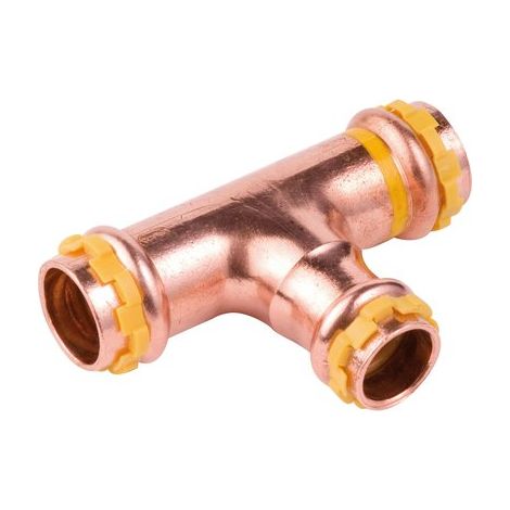 Té cuivre fff gaz - Diamètre 14 mm - Aalberts Integrated Piping Systems