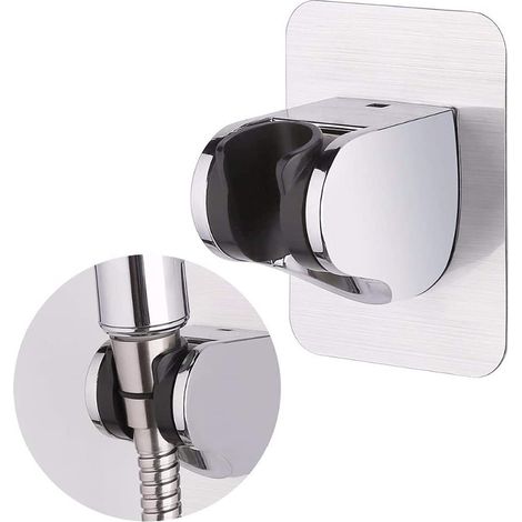 TESTA DOCCIA SUPPORTO ADESIVO REGOLABILE ABS PER MONTAGGIO MOBILE STAFFA 02042 (1/5)