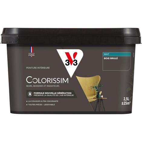Peinture murale intérieure Colorissim® V33 Bois brulé Mat 2,5L