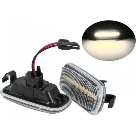 Kit Freccia Laterale a Led Side Marker Lente Trasparente Luce Bianco Per Audi A3 S3 8P A4 S4 RS4 B6 B7 B8 A6 S6 RS6 C5 C7 OEM 8N0949127A