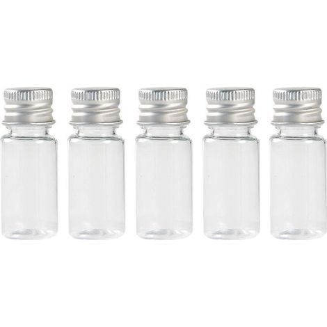 Bouteilles en plastique transparent pour huiles essentielles, lot de 5, rechargeables, pour le stockage (1/5)
