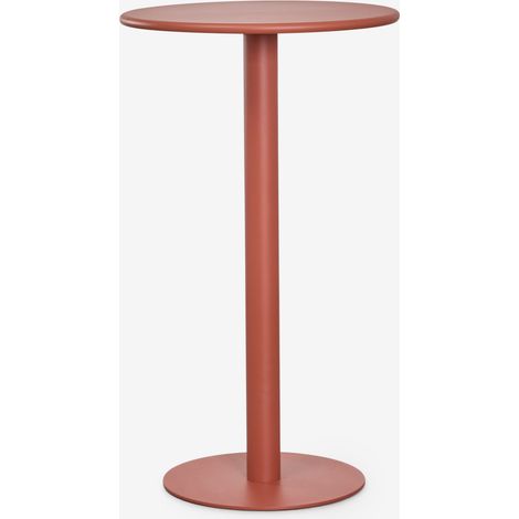Table haute de jardin ronde Ø60 cm en fer Mizzi SKLUM Terracota (1/5)