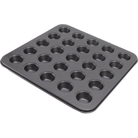 Antihaftbeschichtete Mini-Muffinformen aus Kohlenstoffstahl zum Backen von Kuchen und Brot, 25 Mulden (1/5)