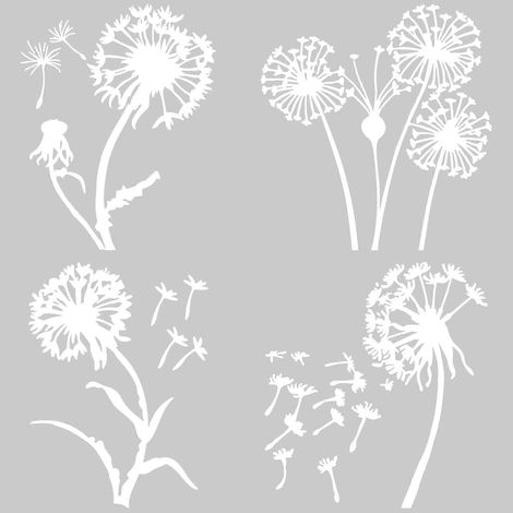 feuilles d'autocollants pissenlit pour voiture - Plante naturelle - Blanc - Protection solaire - Accessoires auto-adhésifs - Kit de personnalisation automobile (1/5)