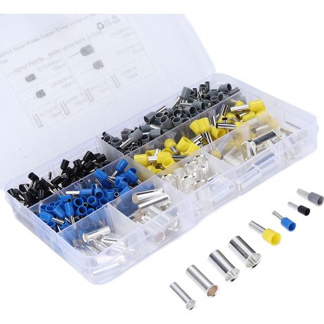 390-teiliges Set mit Crimp-Aderendhülsen, korrosionsbeständigen Steckverbindern, Schnellanschlusshülsen für Elektriker, einfache Installation. (1/5)