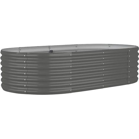 Maison Exclusive - Hochbeet Verzinkter Stahl 152x80x36 cm Grau