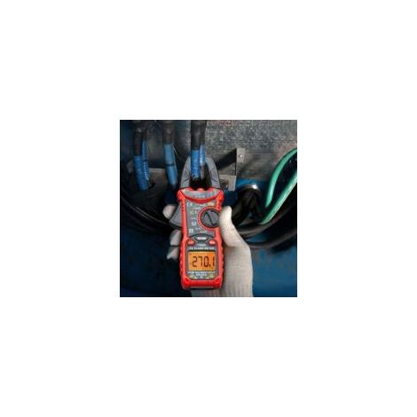 Pinza amperimétrica automática TRMS de 6000 cuentas, mide corriente alterna, voltaje, temperatura y resistencia - Crezuo (1/4)