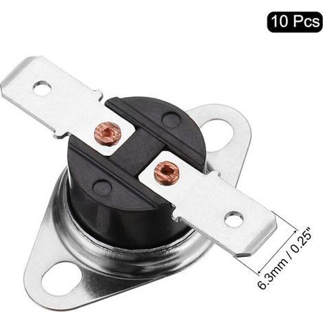 10 couleurs : Noir + Argent  Matériau : Métal  Thermostat KSD301 70 °C 10 A Normalement fermé N