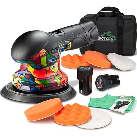 Compact Cordless Polisher, Eccentric Car Orbital Polisher, 5 mm, Portable Polishing Machine, Multi-Purpose Sander, Battery Polishing, Polishing Machine, Waxing (1/5)